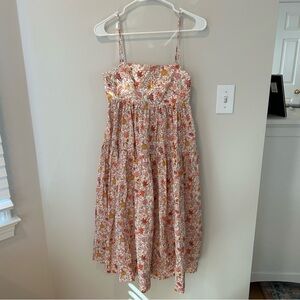 NWT JCrew Tiered cotton dress in Liberty® Garden of Life fabric, Size 00